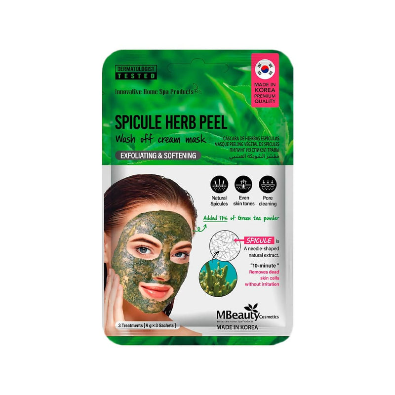 MBeauty Cosmetics M Beauty Spicule Herb Peel Mask Facial Skincare, 3 Masks