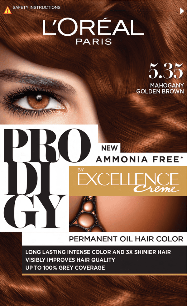 L'Oreal Paris Prodigy Ammonia-Free Hair Color 5.35 Mahogany Golden Brown