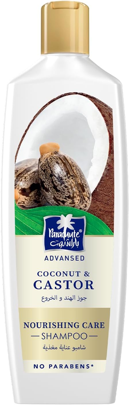 Parachute Advansed Nourishment Shampoo Liquid with Castor & Coconut, Fruity-Floral Scent, 340 ml