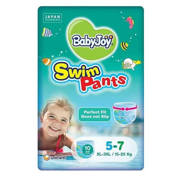 BabyJoy Swim Pants Disposable Swimming Diapers Size 5-7, 10-Pack, 15-25 kg