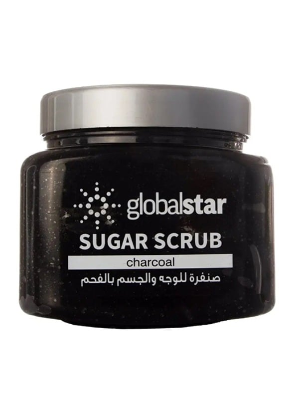 Global Star Charcoal Sugar Scrub Face and Body Exfoliator 600g