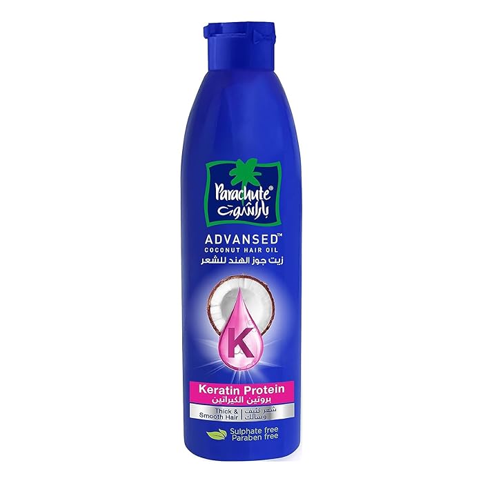 Parachute Advanced Keratin & Coconut Hair Oil Liquid Smoothing Formula 300 ml
