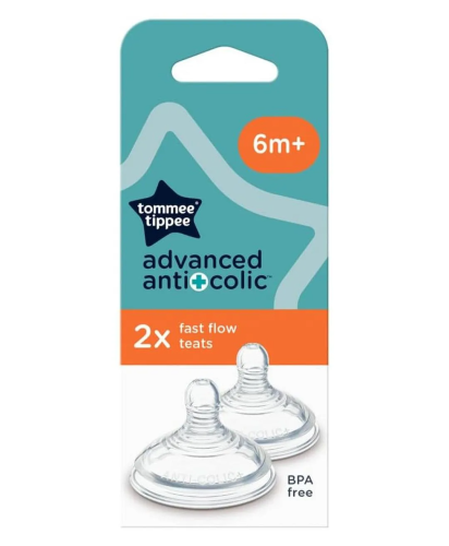 Tommee Tippee Advanced Anti-Colic Flow Teats Fast Flow 6m+