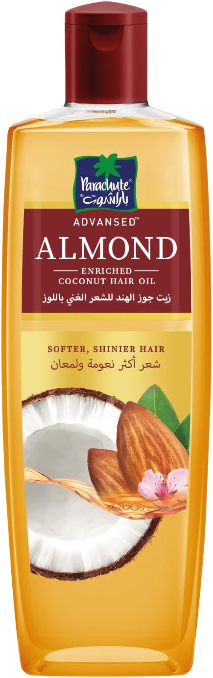 Parachute Advanced Coconut Almond Hair Oil Liquid Nourishing Shine Formula 300 ml