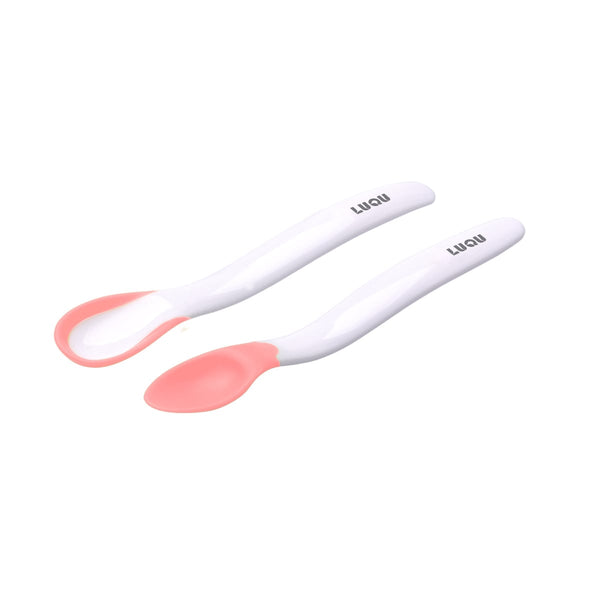 Luqu Temperature-Sensing Baby Feeding Spoon Set, Heat-Discoloration Tip