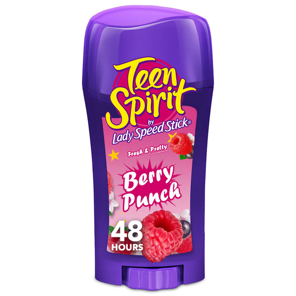 Lady Speed Stick Teen Berry Punch Antiperspirant Deodorant Stick Berry Fragrance