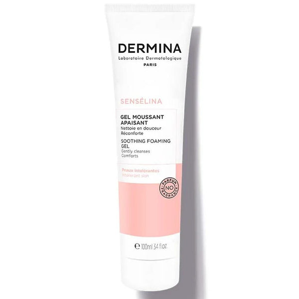 Dermina Senselina Foaming Gel Cleanser Sensitive Skin Niacinamide Glycerin 100 ml