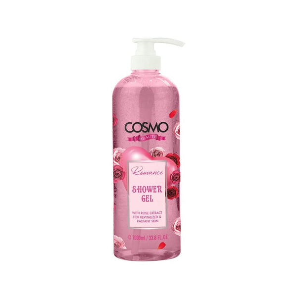 Cosmo Beaute Romance Shower Gel Rose Extract Cleansing Gel Rose Scent 1000 ml