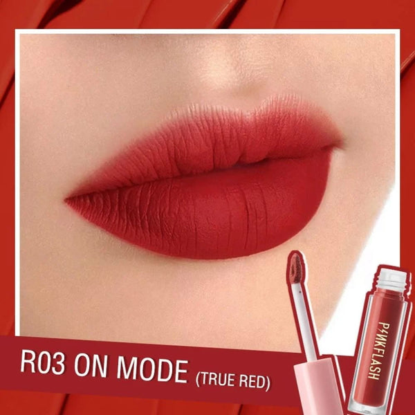 Pink Flash Matte Liquid Lipstick R03 True Red Velvety Matte Finish