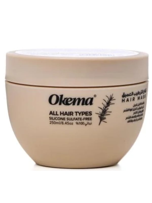 Okema OK-209 Rosemary Deep Moisturising Hair Mask with Biotin, 250 ml