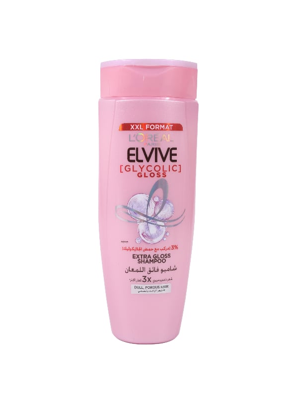 L'Oreal Paris Elvive Glycolic Gloss Shampoo Sulfate-Free Glycolic Acid 3% Extra Shine 600 ml