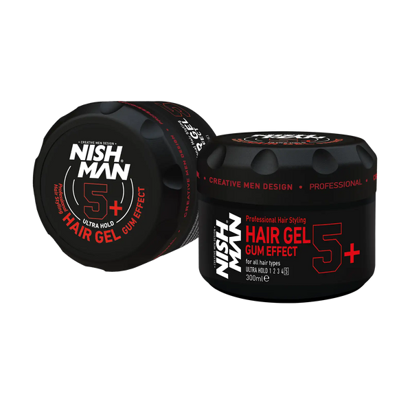 Nishman Ultra Hold Hair Styling Gel Gum Effect 5 Strong Hold 300ml