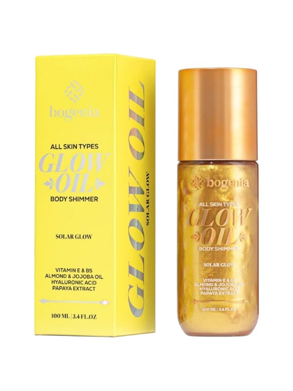 Bogenia Solar Glow Body Oil Illuminator Lightweight Bronzed Sheen 100ml