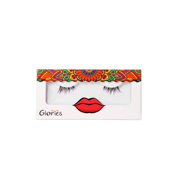 Glories Half Moon Eyelashes Natural-Look Short Full Human Hair Reusable Lashes