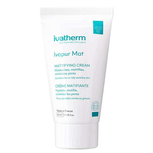 Ivatherm Ivapur Mat Mattifying Cream, Hydrating Face Moisturizer for Oily Skin, 40 ml