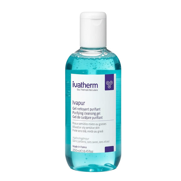 Ivatherm Ivapur Purifying Cleansing Gel, Zincidone and Glycerin, 250 ml