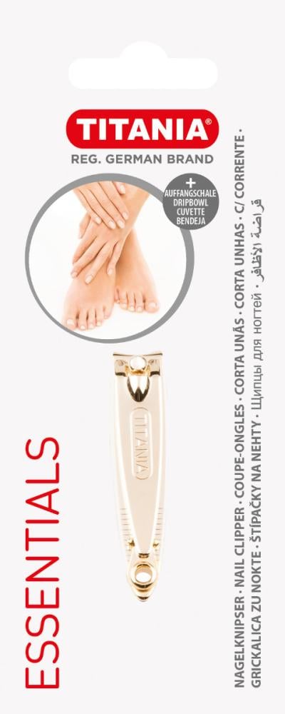 Titania Small Golden Nail Clipper 1055 Ergonomic Precision Nail Trimmer