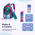 Eazy Kids Mermaid Sea School Bag Set, Backpack Lunch Bag Pencil Case, Sea Green, 3-Piece