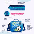 Eazy Kids 17 School Bag Set, 3 Pieces, Football Blue