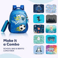 Eazy Kids 17 School Bag Set, 3 Pieces, Football Blue