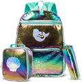 Eazy Kids School Bag Set of 3 Mermaid Shell Green