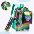 Eazy Kids School Bag Set of 3 Mermaid Shell Green