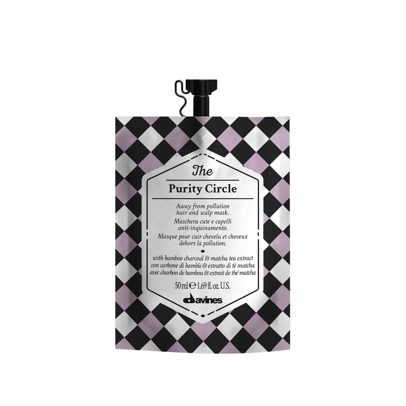 DAVINES The Purity Circle Hair and Scalp Treatment Mask with Bamboo Charcoal, 50 ml