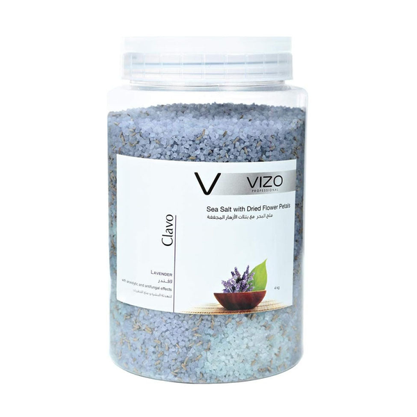 Vizo Clavo Sea Salt Lavender Body Scrub with Dried Flower Petals 4 kg