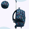 Eazy Kids 18 Set of 3 Trolley School Bag Cacti Blue