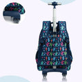 Eazy Kids 18 Set of 3 Trolley School Bag Cacti Blue