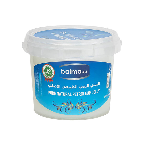 Balma 4U Pure Natural Petroleum Jelly Moisturizer with Olive Oil, Original, 1000 ml