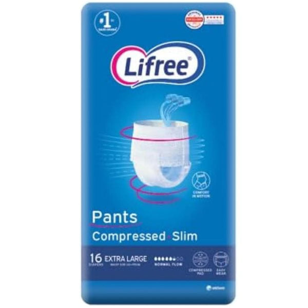 Lifree Pants Normal Flow Disposable Incontinence Pants, Extra Large, 14 Pieces