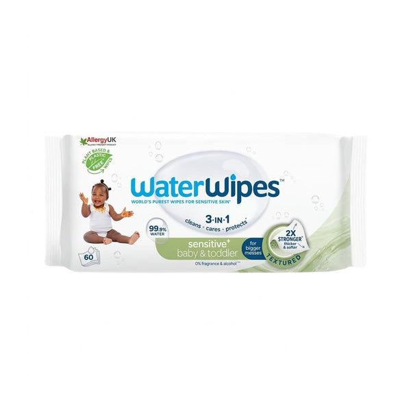 WaterWipes Textured Baby Wipes 99.9% Pure Water Fragrance-Free 60 Wipes