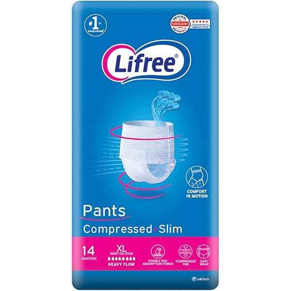 Lifree Pants Heavy Flow XL Jumbo Adult Incontinence Pants 12 Piece