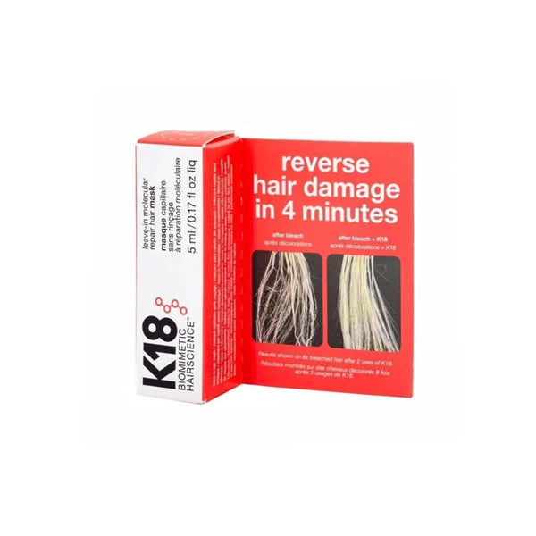 K18 Leave-In Molecular Repair Hair Mask, K18PEPTIDE, 5 ml