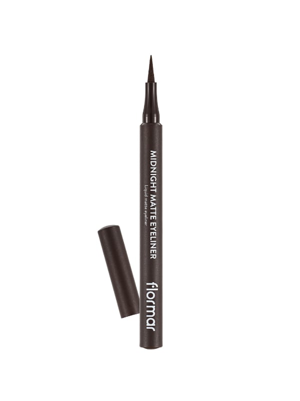 Flormar Midnight Matte Liquid Eyeliner Brown Precision Brush