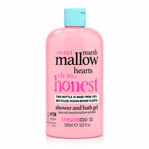 Treaclemoon Sweet Marshmallow Hearts Shower & Bath Gel Natural Marshmallow Extract 500ml
