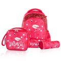 Eazy Kids 17 School Bag Set, 3 Pieces, Tropical Pink