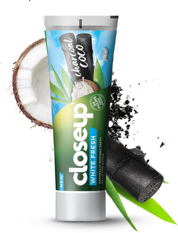 Close Up White Fresh Toothpaste Charcoal Coco Brightening Formula 75ml