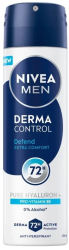 NIVEA Men Derma Control Defend Antiperspirant Spray Hyaluron Pro-Vitamin B5 150ml