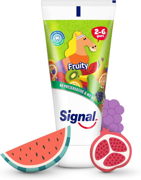 Signal Kids Fruity Toothpaste Low-Foam Mixed Fruits Fluoride 50ml