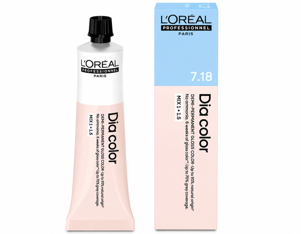 L'Oreal Professionnel Dia Color Ammonia-Free Hair Color Ash Mocha Blonde 7.18
