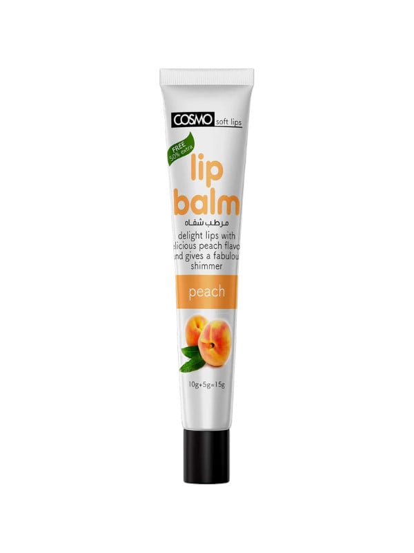 Cosmo Peach Lip Balm Moisturizing Balm Light Shine 15 g