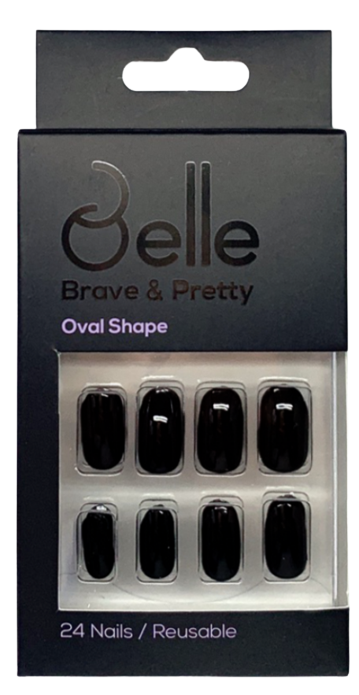 Belle Hams Press-On Nails Glossy Black