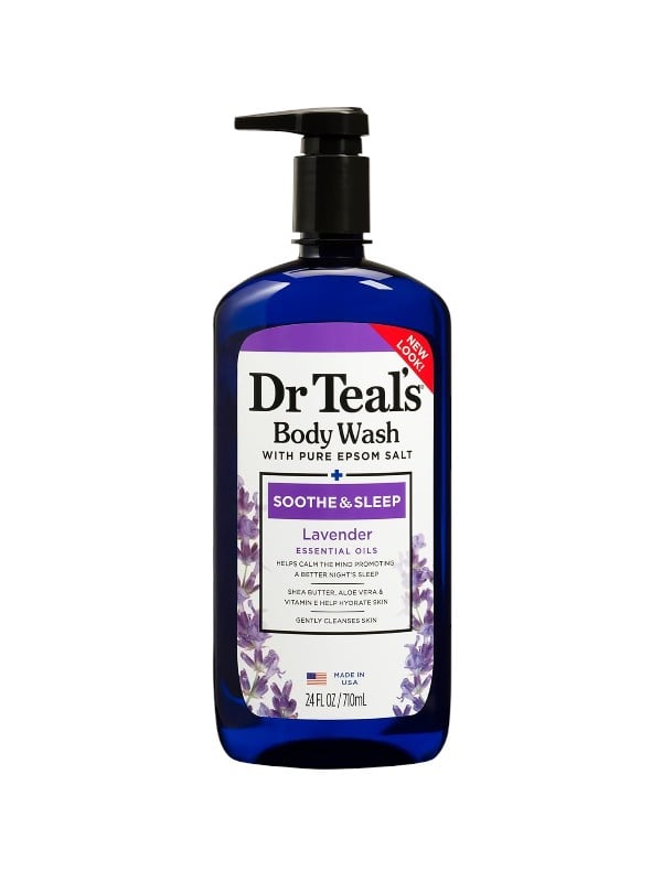 Dr Teal's Soothe & Sleep Body Wash Lavender Essential Oil Shea Butter Aloe Vera Vitamin E 710ml