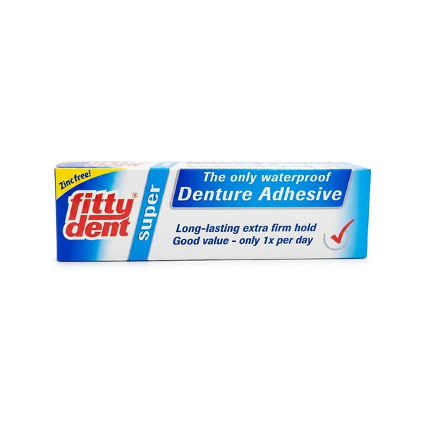 Fitty Dent Denture Adhesive Waterproof Zinc-Free Formula 20g
