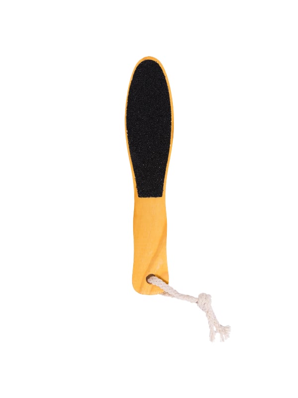 Salon System Wooden Foot Scrubber with Abrasive Surface