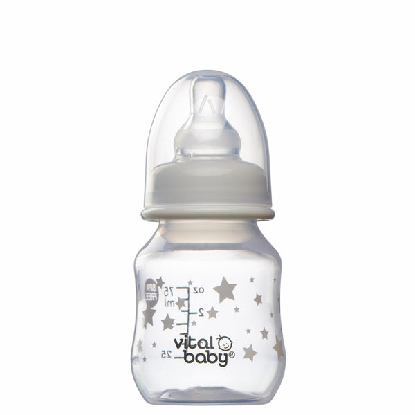 Vital Baby Nurture Perfectly Simple Feeding Bottle, Soft Wide Teat, 75ml, 1 Pack