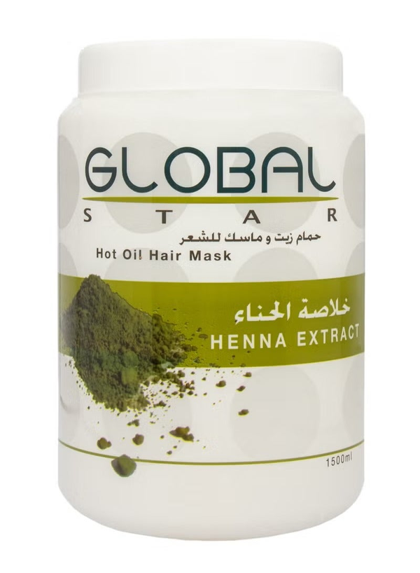 Global Star Hot Oil Hair Mask Henna Extract Intensive Moisturizing Treatment 1500 ml