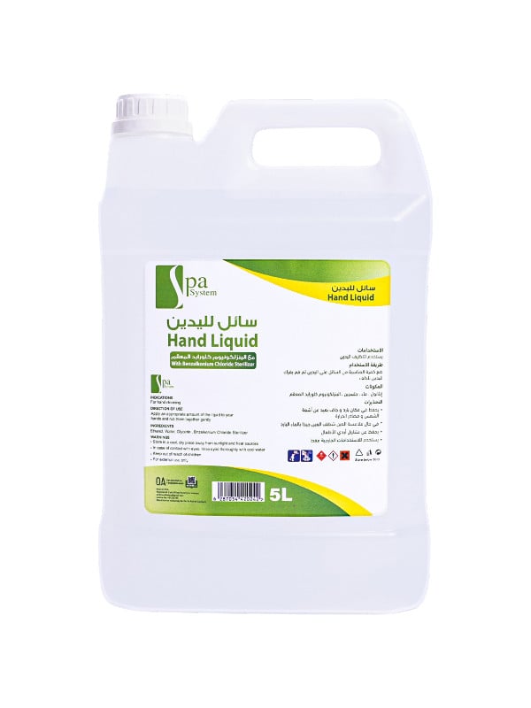 Spa System Liquid Hand Sanitizer Spray, Quick-Drying, 5 L